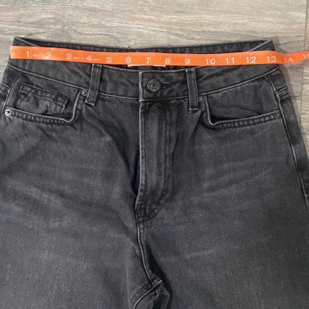 Black wide flare petite jeans - Picture 10 of 14